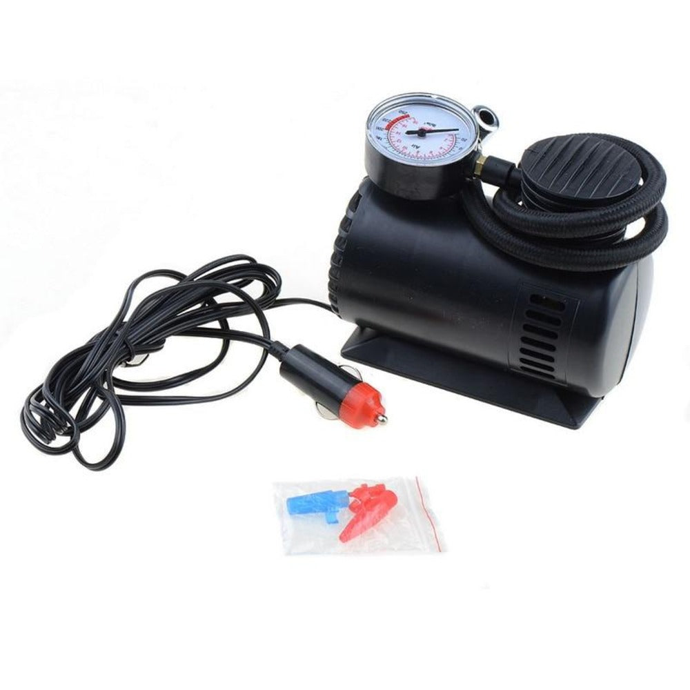 Mini Air Compressor 12V Car Tire Inflator Portable Electric Air Pump for Auto, SUV & Motorcycle