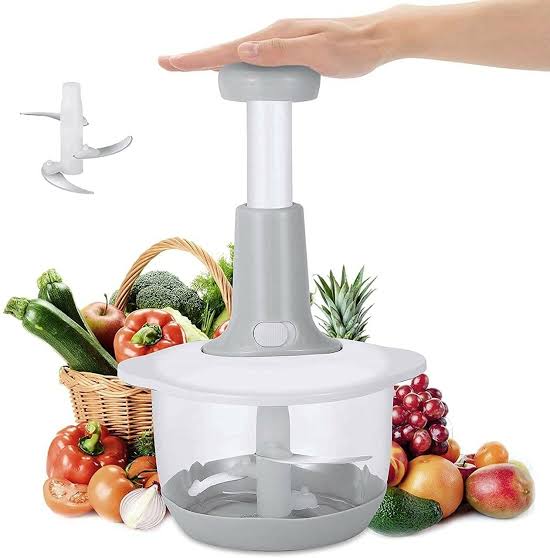 Multifunction Hand Press Manual Vegetable Chopper | Quick & Easy Vegetable Cutter, Onion & Garlic Chopper