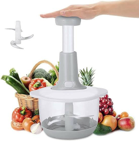 Multifunction Hand Press Manual Vegetable Chopper | Quick & Easy Vegetable Cutter, Onion & Garlic Chopper