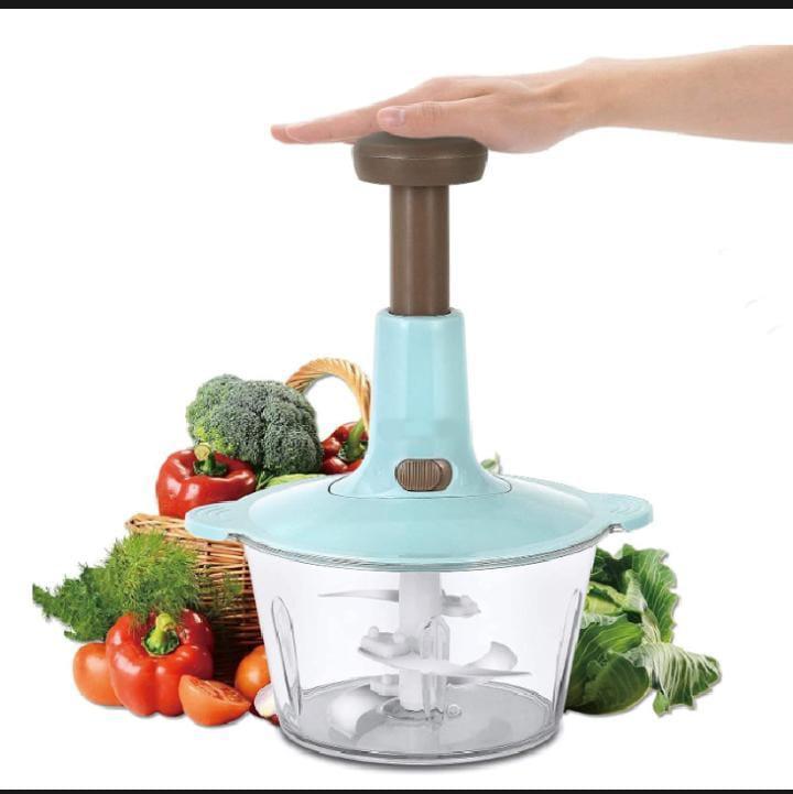 Multifunction Hand Press Manual Vegetable Chopper | Quick & Easy Vegetable Cutter, Onion & Garlic Chopper