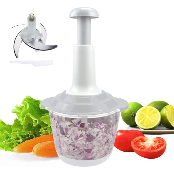 Multifunction Hand Press Manual Vegetable Chopper | Quick & Easy Vegetable Cutter, Onion & Garlic Chopper