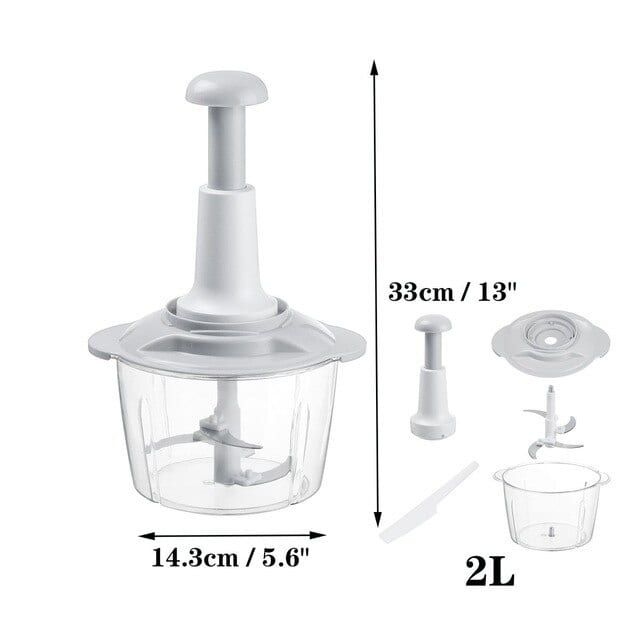 Multifunction Hand Press Manual Vegetable Chopper | Quick & Easy Vegetable Cutter, Onion & Garlic Chopper