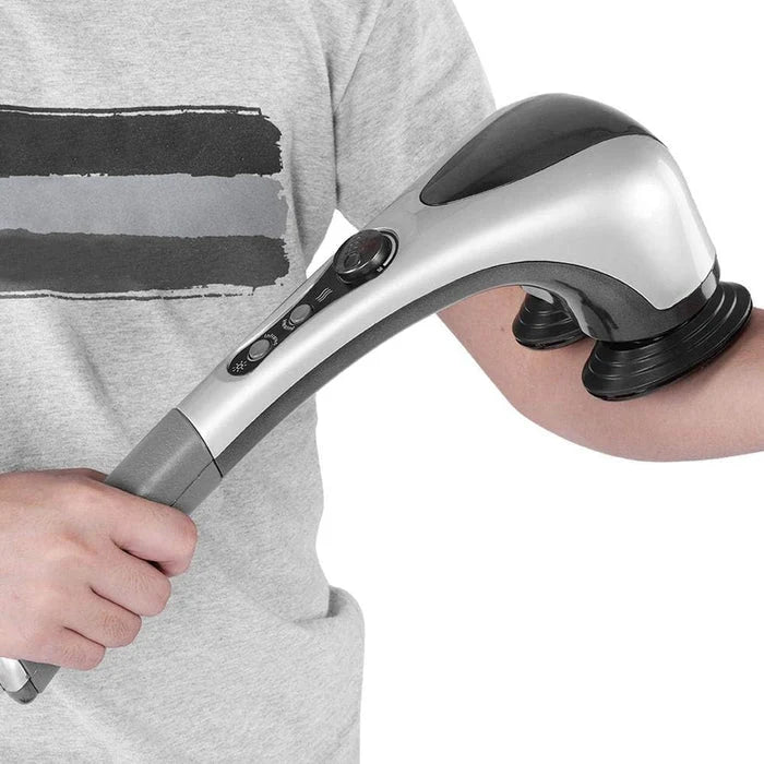Handheld Double Head Massager – Portable Body Massage Relaxation Tool for Neck, Shoulders, Back, Arms & Legs