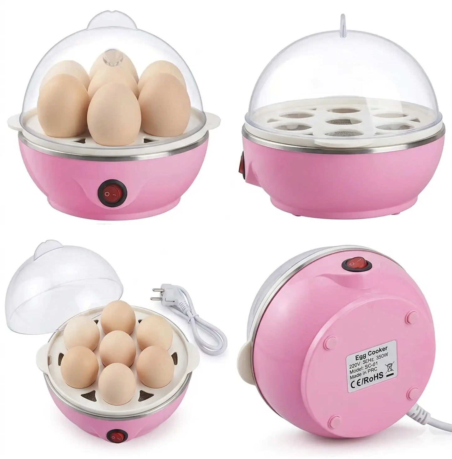 Electric Egg Boiler Cooker – Automatic Egg Cooker Machine for Soft, Medium & Hard Boiled Eggs | Quick Breakfast Kitchen Appliance