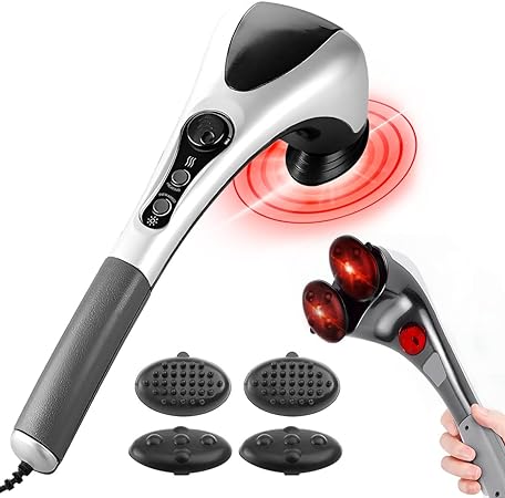 Handheld Double Head Massager – Portable Body Massage Relaxation Tool for Neck, Shoulders, Back, Arms & Legs