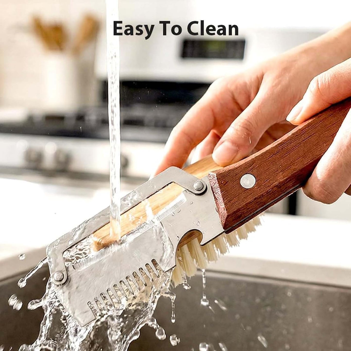 3-in-1 Vegetable Peeler Set with Wooden Handle & Stainless Steel Blades | Multifunctional Kitchen Peeler, Slicer & Cutter