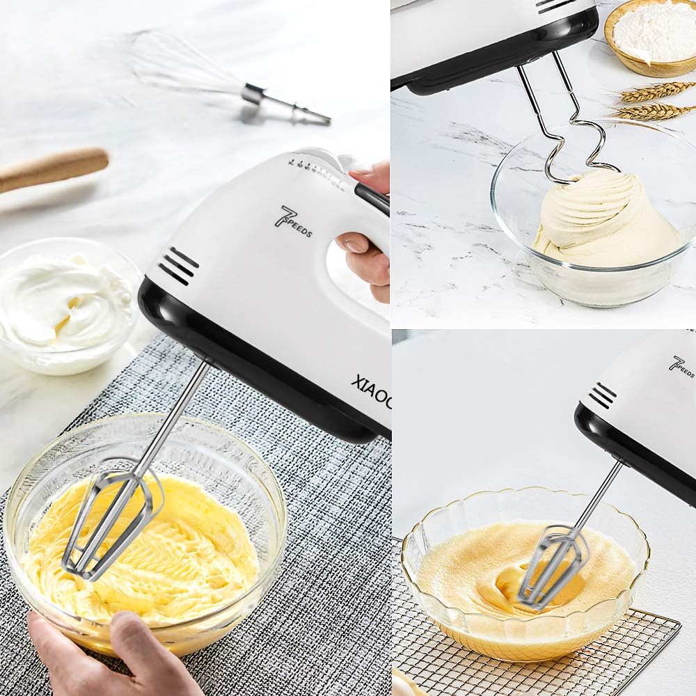 Electric Hand Mixer Egg Beater – Scarlet Handheld Mixer for Eggs, Cake Batter, Cream & Baking