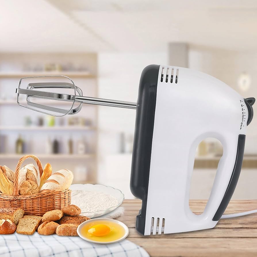 Electric Hand Mixer Egg Beater – Scarlet Handheld Mixer for Eggs, Cake Batter, Cream & Baking
