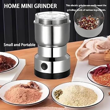 Electric Stainless Steel Grinding Milling Machine | Powerful Grain, Spice & Dry Food Grinder