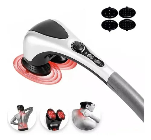 Handheld Double Head Massager – Portable Body Massage Relaxation Tool for Neck, Shoulders, Back, Arms & Legs