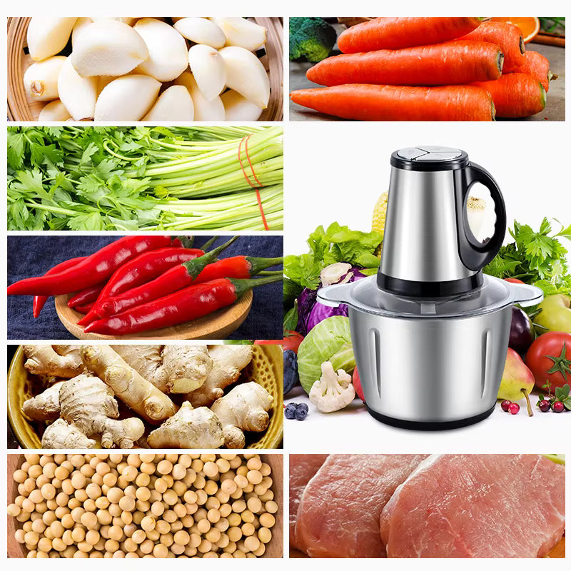 Electric Meat Grinder 2-Speed Stainless Steel | Powerful Meat Mincer & Food Chopper for Home Kitchen