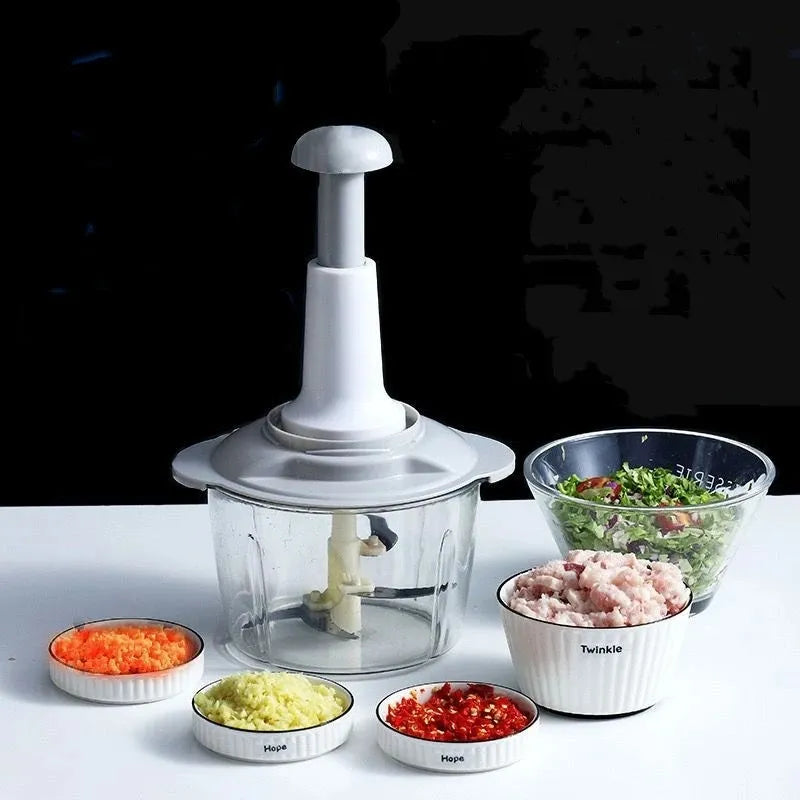Multifunction Hand Press Manual Vegetable Chopper | Quick & Easy Vegetable Cutter, Onion & Garlic Chopper