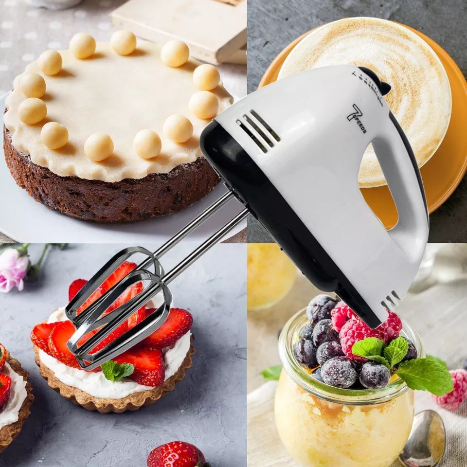 Electric Hand Mixer Egg Beater – Scarlet Handheld Mixer for Eggs, Cake Batter, Cream & Baking