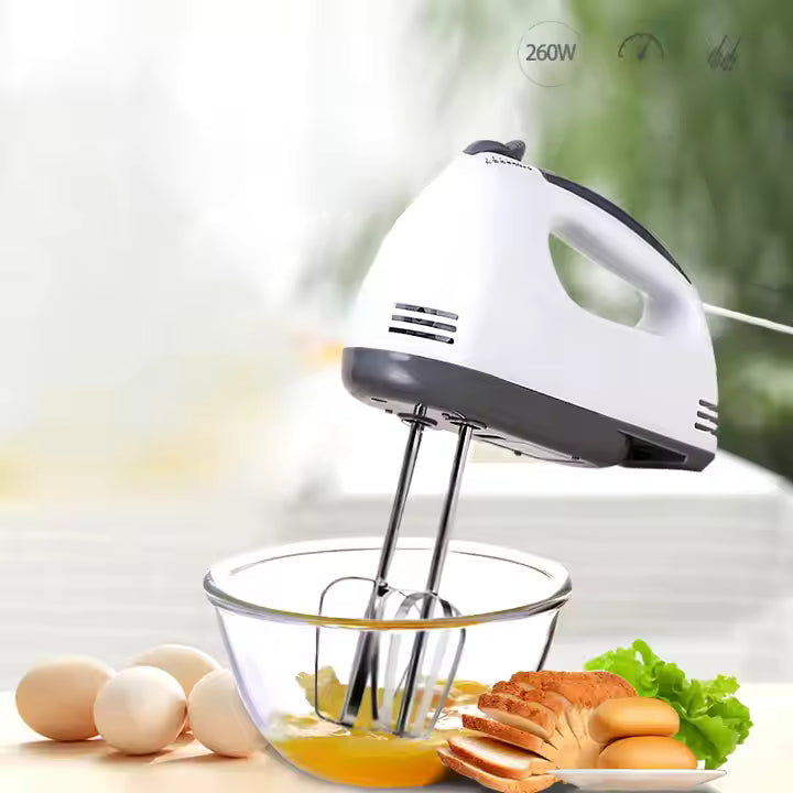 Electric Hand Mixer Egg Beater – Scarlet Handheld Mixer for Eggs, Cake Batter, Cream & Baking