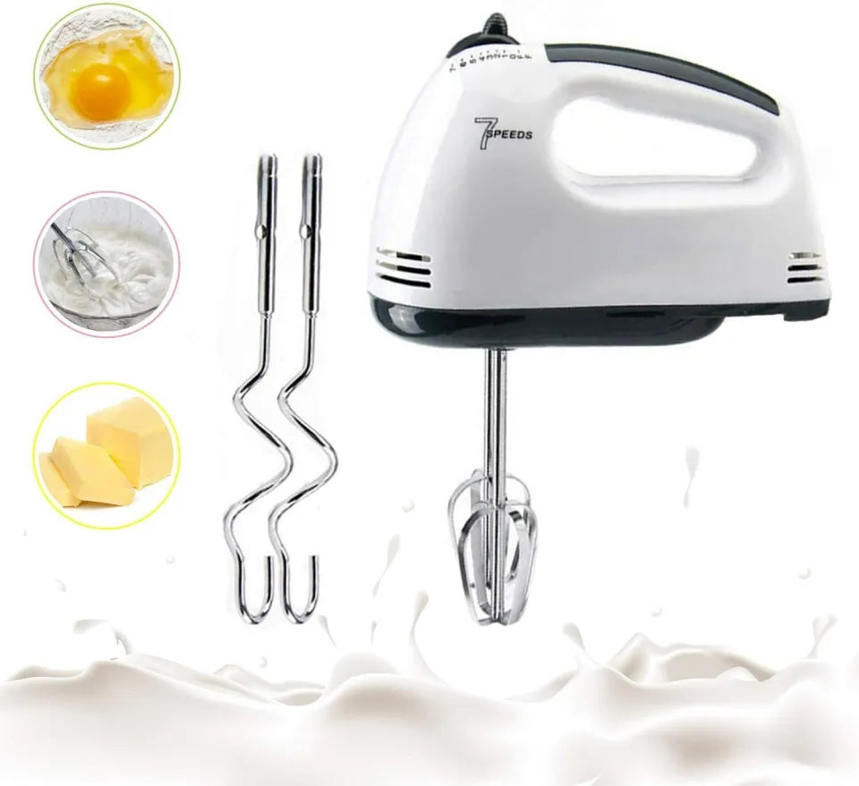 Electric Hand Mixer Egg Beater – Scarlet Handheld Mixer for Eggs, Cake Batter, Cream & Baking