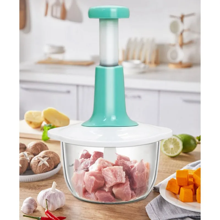 Multifunction Hand Press Manual Vegetable Chopper | Quick & Easy Vegetable Cutter, Onion & Garlic Chopper