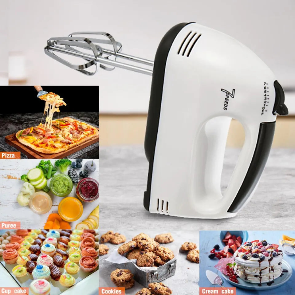 Electric Hand Mixer Egg Beater – Scarlet Handheld Mixer for Eggs, Cake Batter, Cream & Baking