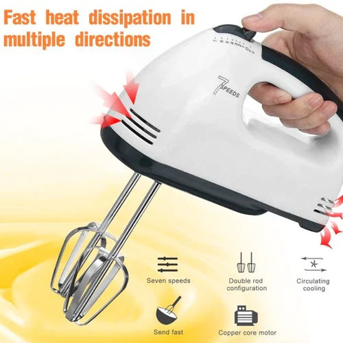 Electric Hand Mixer Egg Beater – Scarlet Handheld Mixer for Eggs, Cake Batter, Cream & Baking