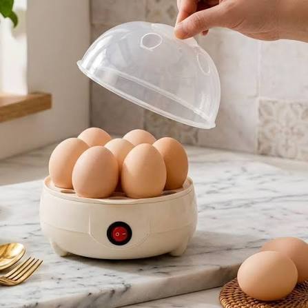 Electric Egg Boiler Cooker – Automatic Egg Cooker Machine for Soft, Medium & Hard Boiled Eggs | Quick Breakfast Kitchen Appliance