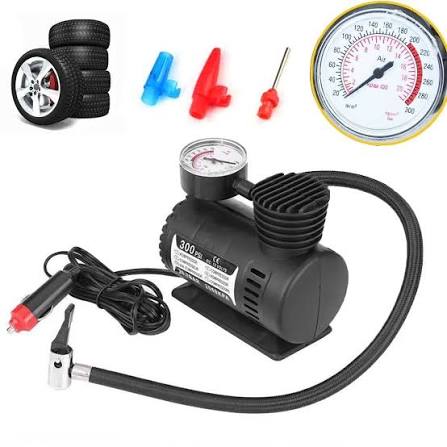 Mini Air Compressor 12V Car Tire Inflator Portable Electric Air Pump for Auto, SUV & Motorcycle
