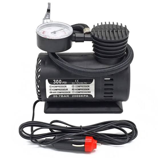 Mini Air Compressor 12V Car Tire Inflator Portable Electric Air Pump for Auto, SUV & Motorcycle