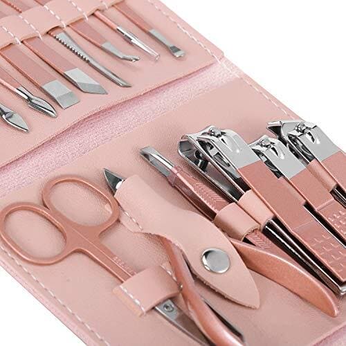 16-Piece Nail Cutter Set Stainless Steel Nail Clippers Kit with Folding Travel Case – Professional Manicure & Pedicure Tools for Men & Women