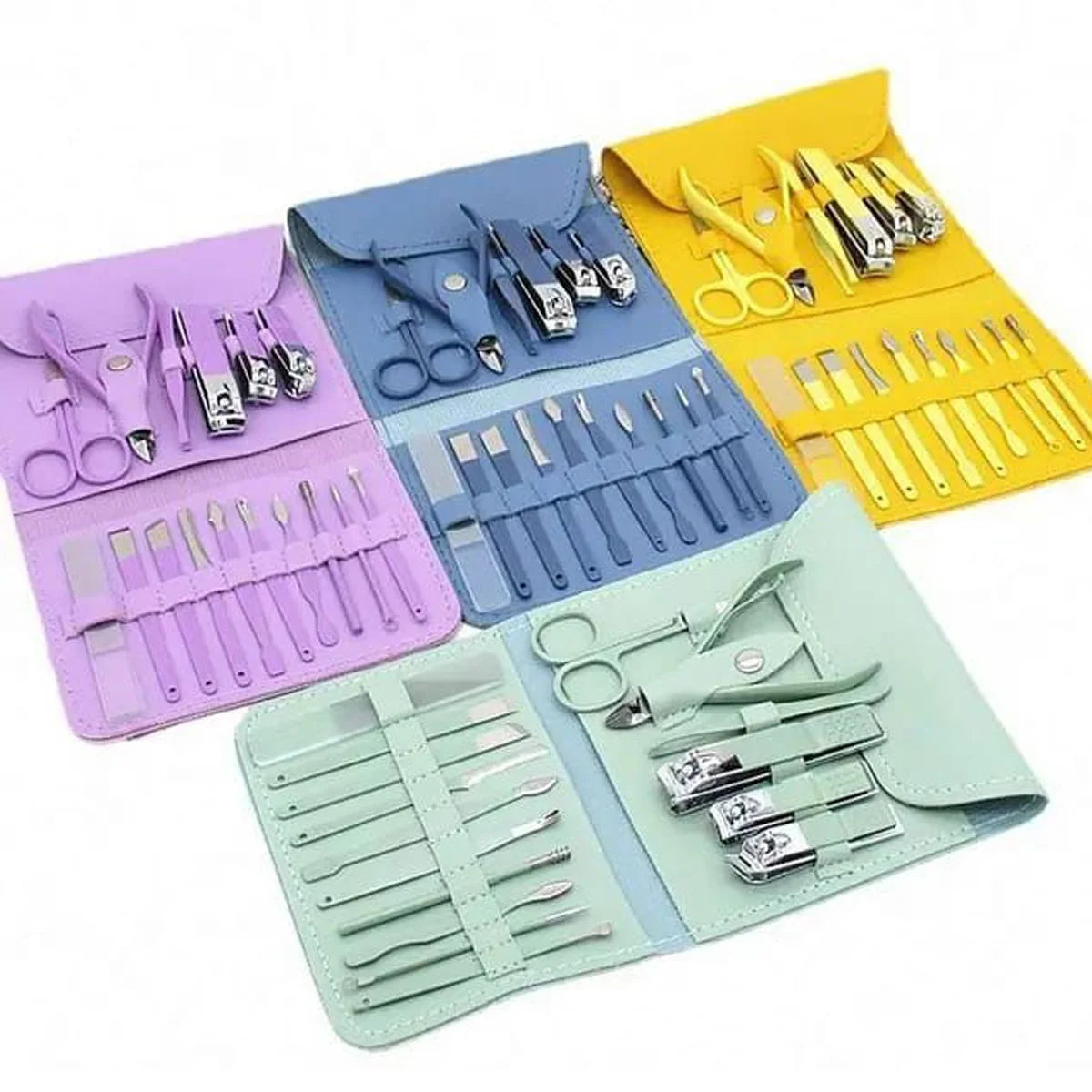 16-Piece Nail Cutter Set Stainless Steel Nail Clippers Kit with Folding Travel Case – Professional Manicure & Pedicure Tools for Men & Women